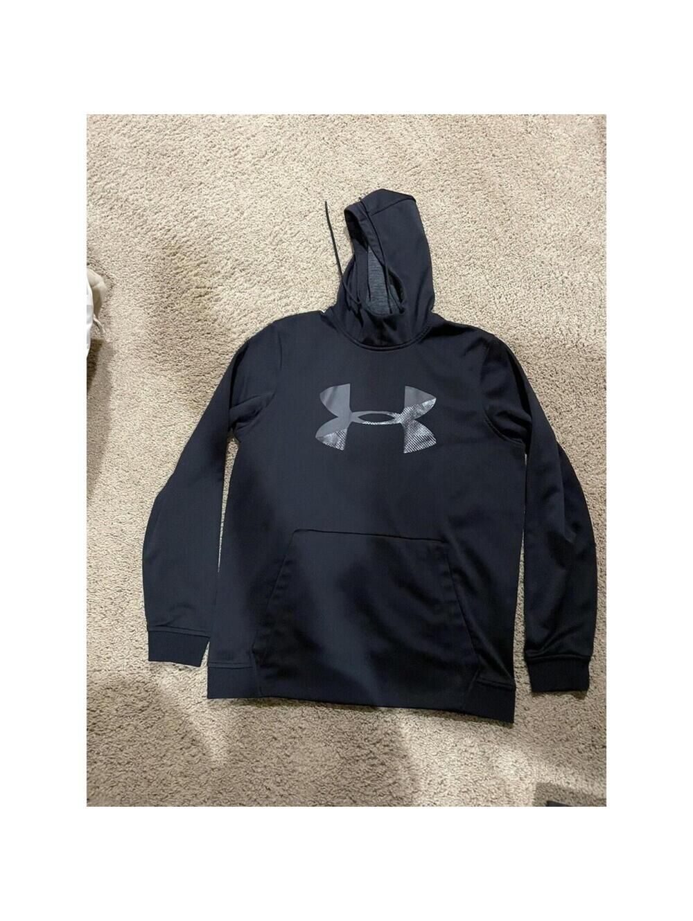 Men's Under Armour Black coldgear loose hoodie M MEDIUM sweatshirt